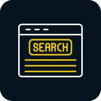 Search Bar Line Red Circle Icon vector