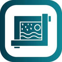 Crop Tool Glyph Gradient Corner Icon vector