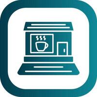 Coffee shop Glyph Gradient Corner Icon vector