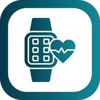 Heart Rate Glyph Gradient Corner Icon vector