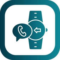 Incoming Call Glyph Gradient Corner Icon vector