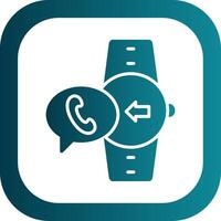 Incoming Call Glyph Gradient Corner Icon vector