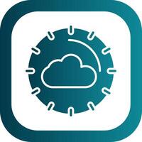 Cloud Computing Glyph Gradient Corner Icon vector