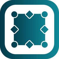 Nodes Glyph Gradient Corner Icon vector