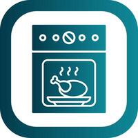 Oven Glyph Gradient Corner Icon vector