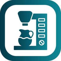 Coffee Maker Glyph Gradient Corner Icon vector