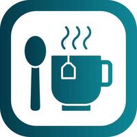 Coffee Cup Glyph Gradient Corner Icon vector