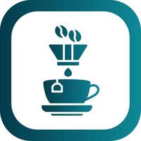 Coffee Filter Glyph Gradient Corner Icon vector