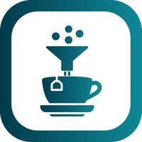 Coffee Filter Glyph Gradient Corner Icon vector