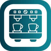 Coffee Machine Glyph Gradient Corner Icon vector