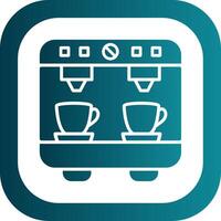 Coffee Machine Glyph Gradient Corner Icon vector