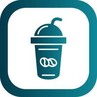 Coffee Shake Glyph Gradient Corner Icon vector