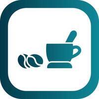 Coffee Glyph Gradient Corner Icon vector