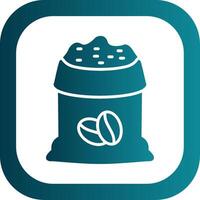 Bean Sack Glyph Gradient Corner Icon vector