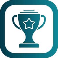 Trophy Glyph Gradient Corner Icon vector