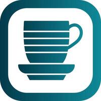 Cup Glyph Gradient Corner Icon vector