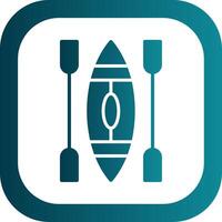 Canoe Glyph Gradient Corner Icon vector