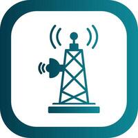 Signal Tower Glyph Gradient Corner Icon vector