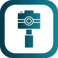 Underwater Camera Glyph Gradient Corner Icon vector