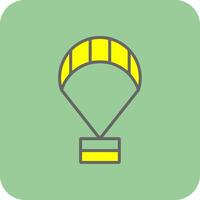 Paragliding Glyph Gradient Corner Icon vector
