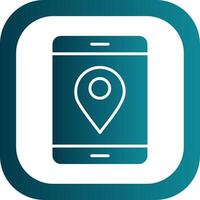 Location Glyph Gradient Corner Icon vector