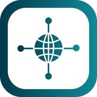 Networking Glyph Gradient Corner Icon vector