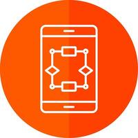 Algorithm Line Red Circle Icon vector