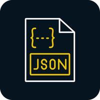 Json Line Red Circle Icon vector