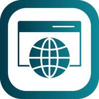 Web Browser Glyph Gradient Corner Icon vector