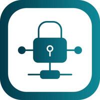 Padlock Glyph Gradient Corner Icon vector