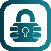 Padlock Glyph Gradient Corner Icon vector