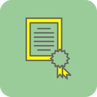 Certificate Glyph Gradient Corner Icon vector