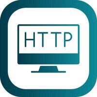 Http Cookie Glyph Gradient Corner Icon vector