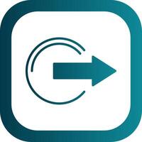 Logout Glyph Gradient Corner Icon vector