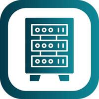 Server Rack Glyph Gradient Corner Icon vector