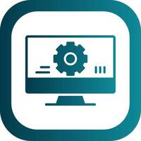 Monitoring Software Glyph Gradient Corner Icon vector