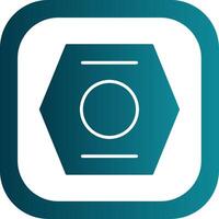 Nut Glyph Gradient Corner Icon vector