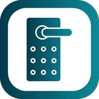 Door Lock Glyph Gradient Corner Icon vector