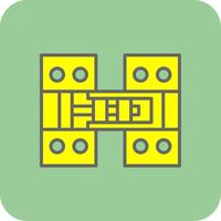 Hinge Glyph Gradient Corner Icon vector
