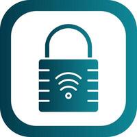 Padlock Glyph Gradient Corner Icon vector