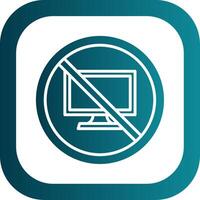 Prohibited Sign Glyph Gradient Corner Icon vector