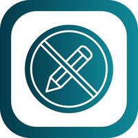 Prohibited Sign Glyph Gradient Corner Icon vector