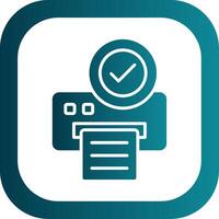 Printer Glyph Gradient Corner Icon vector