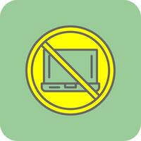 Prohibited Sign Glyph Gradient Corner Icon vector