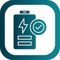 Battery Glyph Gradient Corner Icon vector