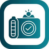 Camera Glyph Gradient Corner Icon vector