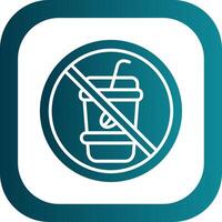 Prohibited Sign Glyph Gradient Corner Icon vector