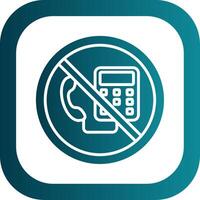 Prohibited Sign Glyph Gradient Corner Icon vector