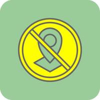 Prohibited Sign Glyph Gradient Corner Icon vector