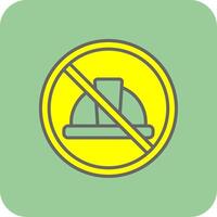Prohibited Sign Glyph Gradient Corner Icon vector